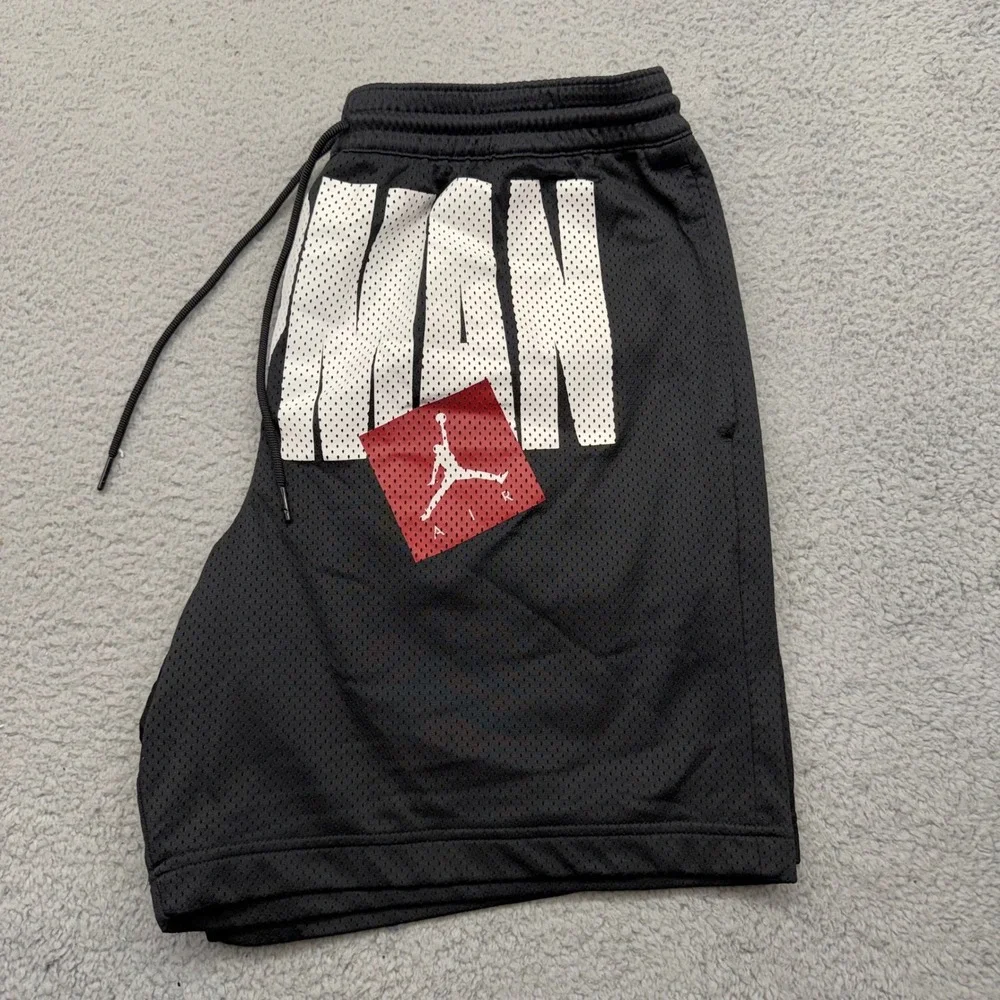 Nike Air Jordan AA4607-010 Mens XXL Black Jumpman Graphic Mesh Basketball Shorts